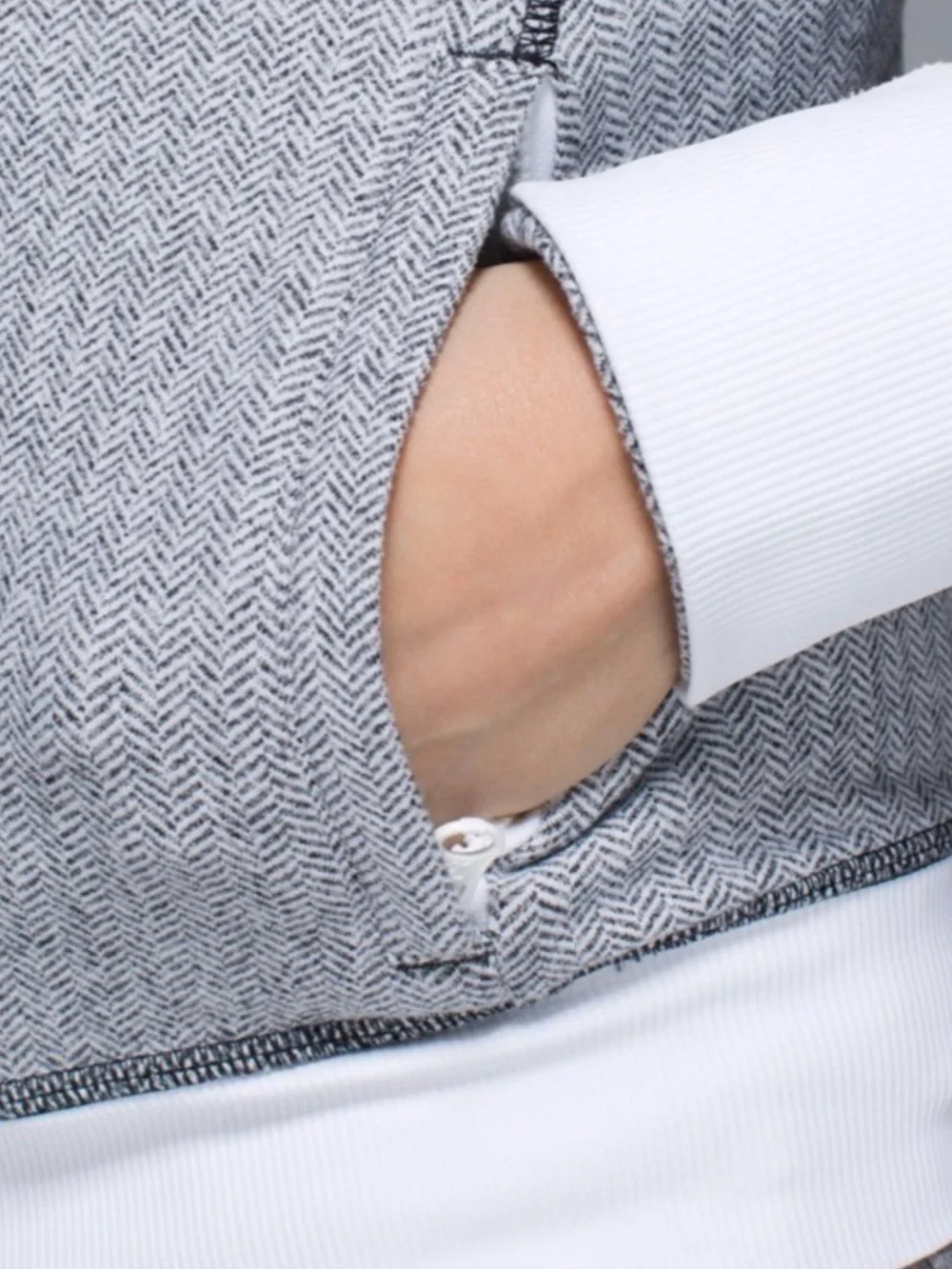 Lululemon Be Present Jacket in the heathered herringbone
